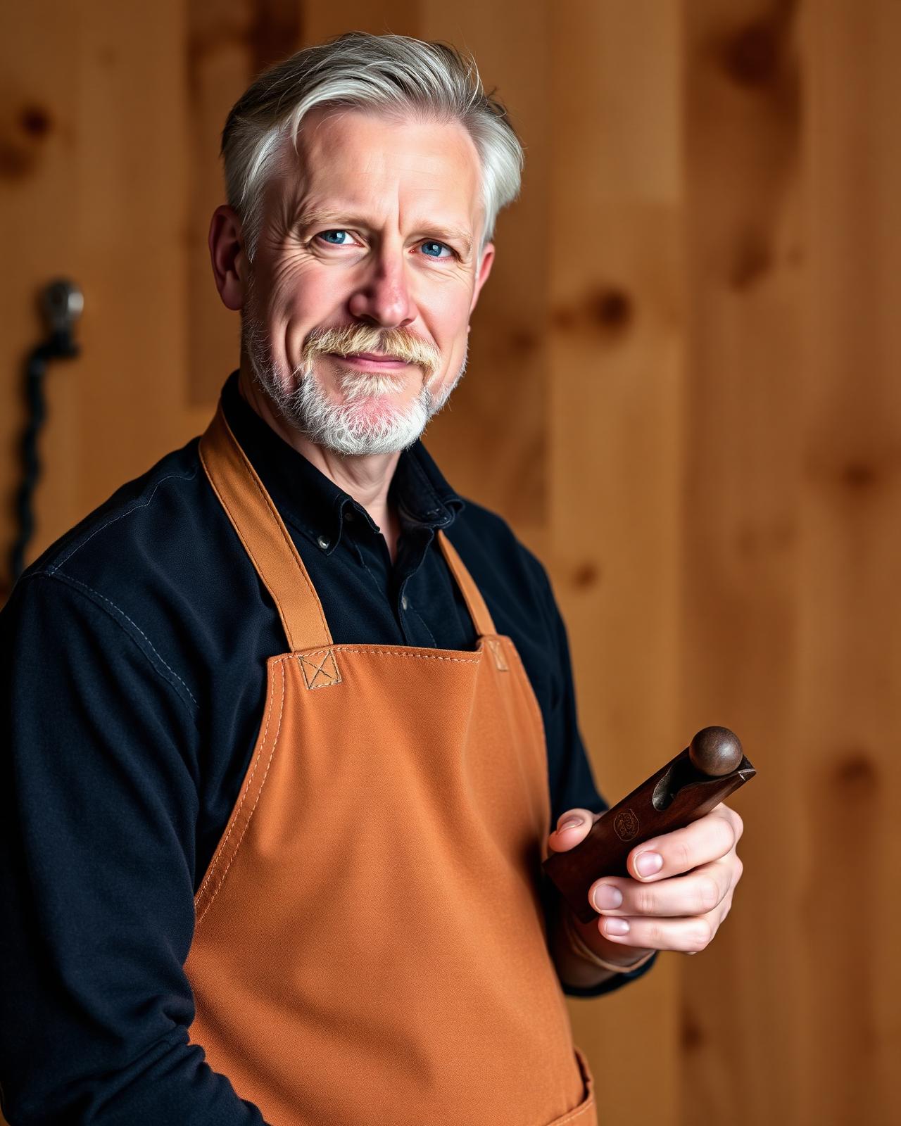 Schreinermeister Kley in der Werkstatt